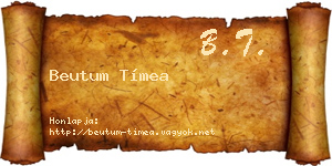 Beutum Tímea névjegykártya